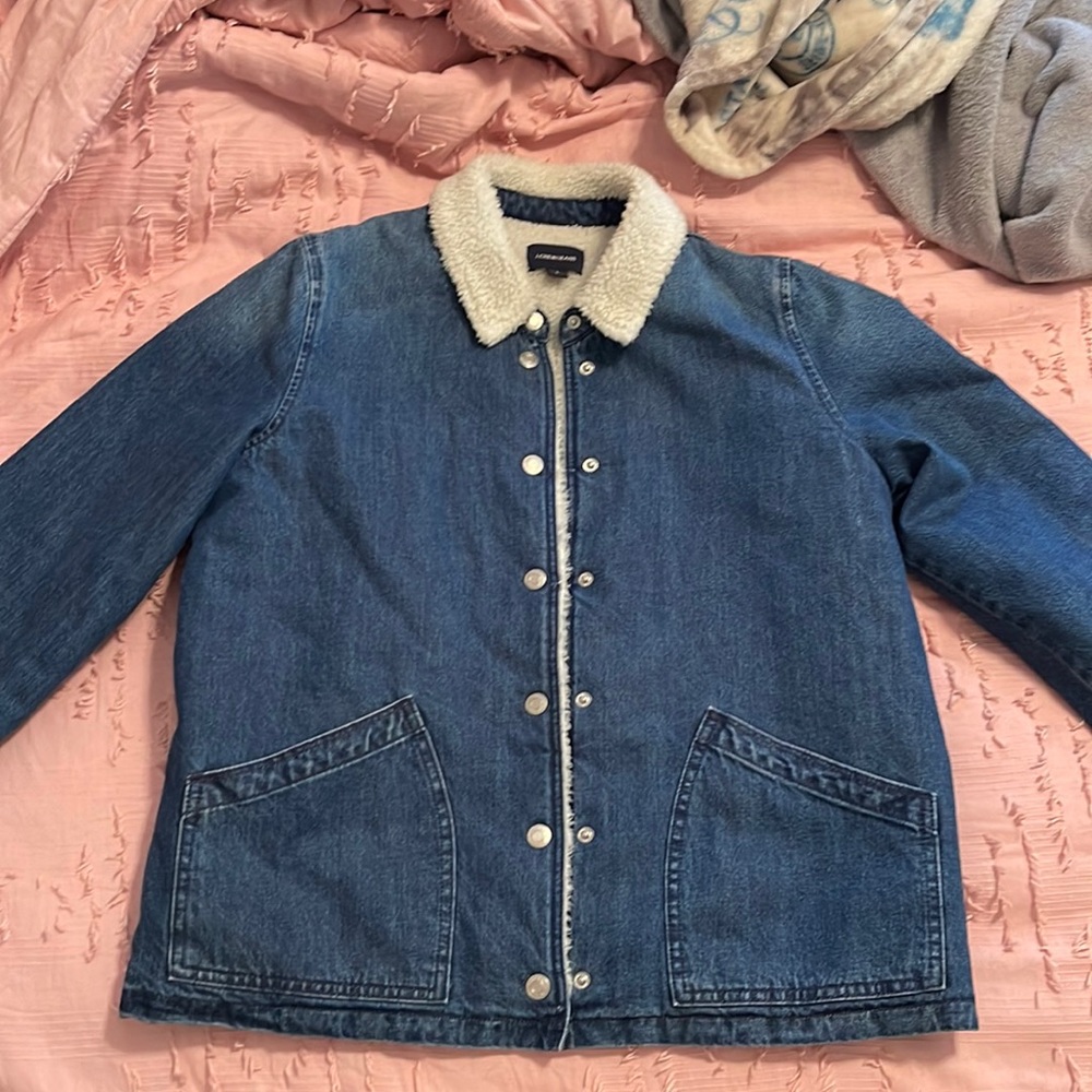 JCrew sherpa jean jacket